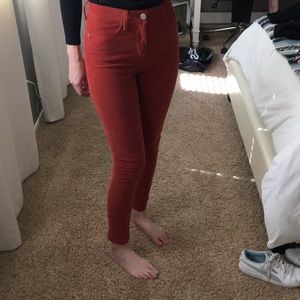 Urban Outfitter BDG Orange Corduroy Skinny Jeans
